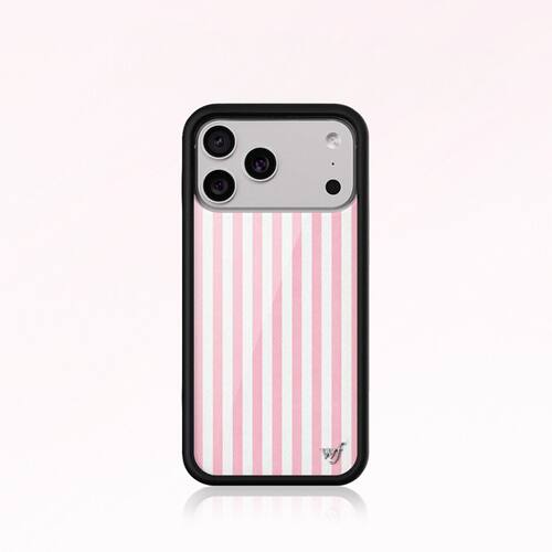 WF手机壳粉色条纹手机壳Pink Stripes适用苹果iPhone17/16/15/14/Pro/Max硬壳全包保护套防摔wf可爱少女