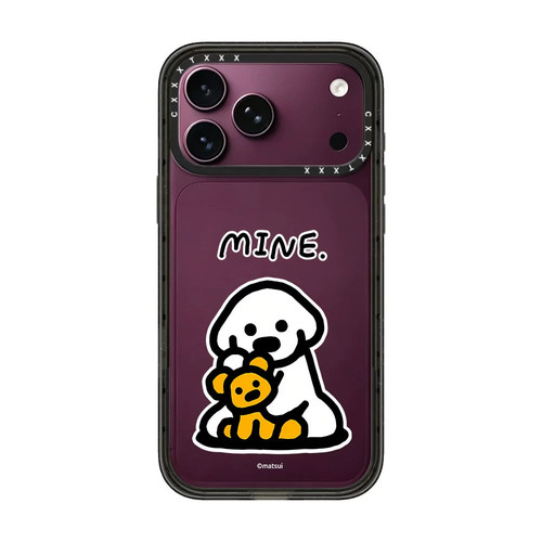 matsui松弛潦草小狗18Promax勃艮第红手机壳适用于iPhone17Promax手机壳慵懒日常16Pro/15Plus/14防摔保护壳