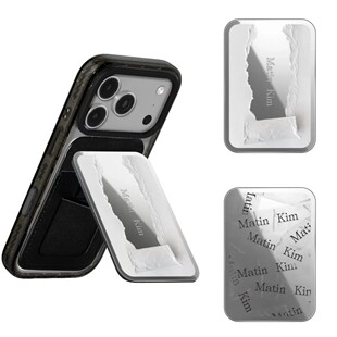 第二弹Matin Kim牛仔简约英文磁吸支架指环卡包便携折叠苹果通用