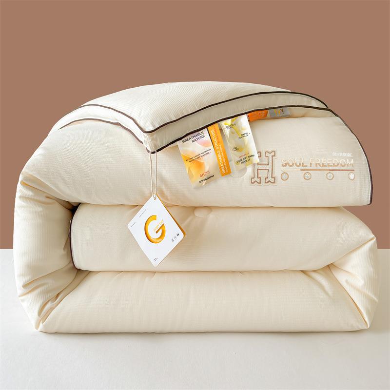 羊绒蛋白大豆纤维被子被芯春秋被加厚保暖冬被学生宿舍单人棉被褥