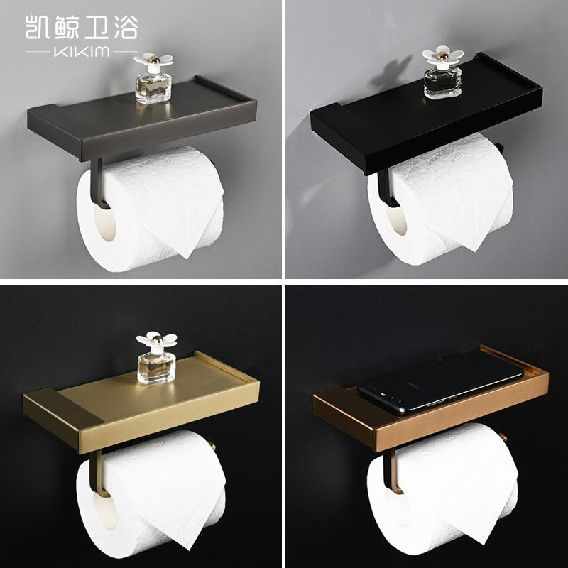 卫生间纸巾架不锈钢浴室厕所卷纸架方形置物收纳纸巾钩出口