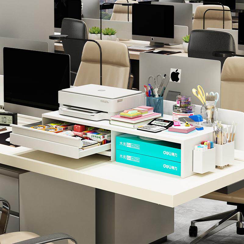 2025新款办公室打印机置物架台面文件资料收纳柜杂物文具收纳盒子