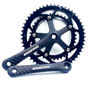 顺安公路车牙盘双盘牙盘铝合金盘片170mm53-39T曲柄自行车链轮车