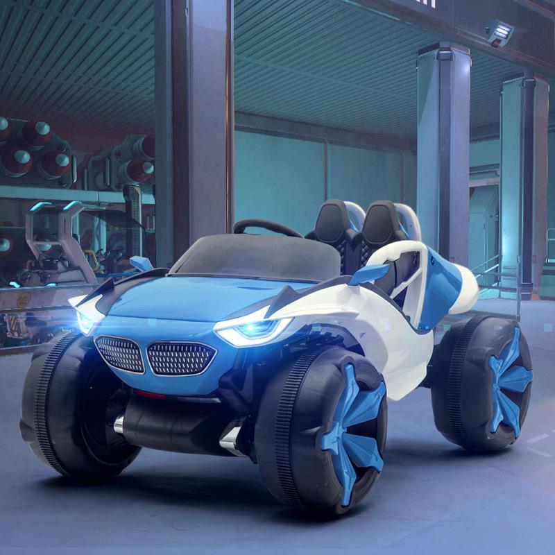 儿童电动汽车四轮越野车小孩1-10岁遥控摇摆玩具汽车可坐双人童车