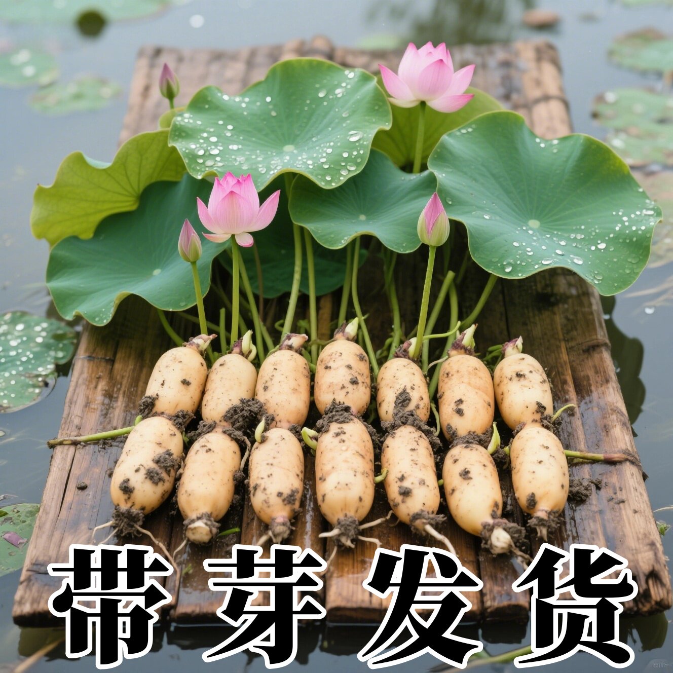 大型观赏荷花当年开花可食用藕苗