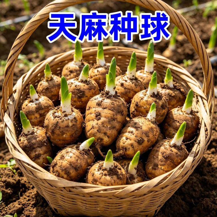 现挖新鲜天麻种散装1代天麻种苗乌红杂交0代种球三下窝框栽种植