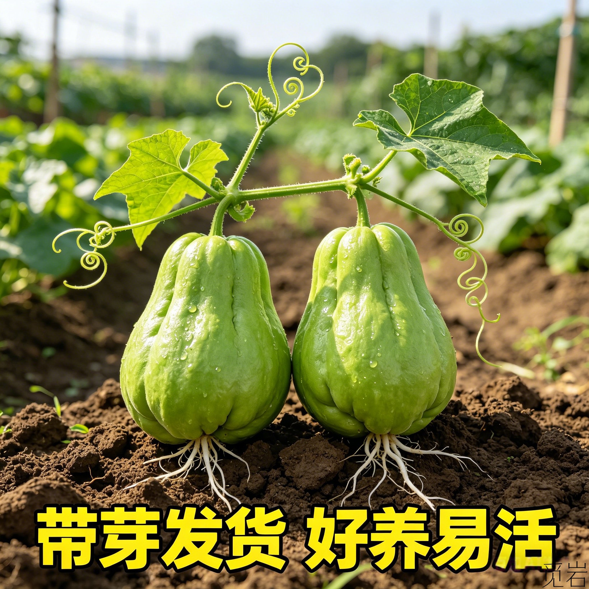 佛手瓜种瓜苗带土带叶四季龙须菜种子新鲜早熟扶手瓜春季种植苗