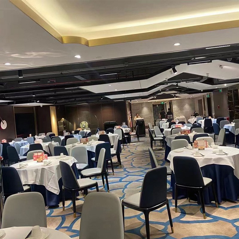 包厢酒店大堂圆桌湘菜馆新中式餐厅包厢圆台 1米8实木餐桌椅组合