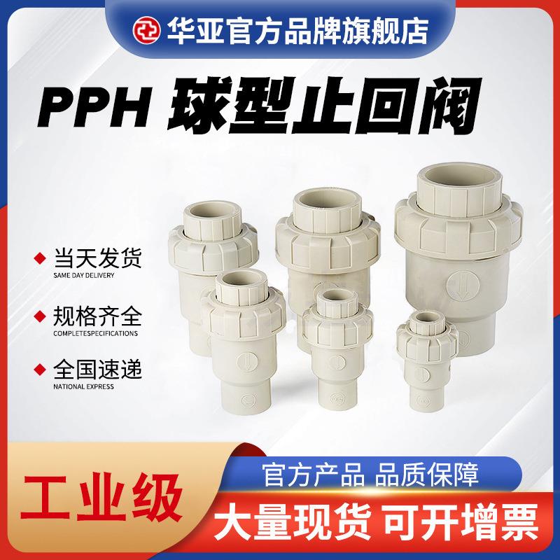 国标PPH单由令止回阀球形止回阀化工阀门热熔式单向逆止阀
