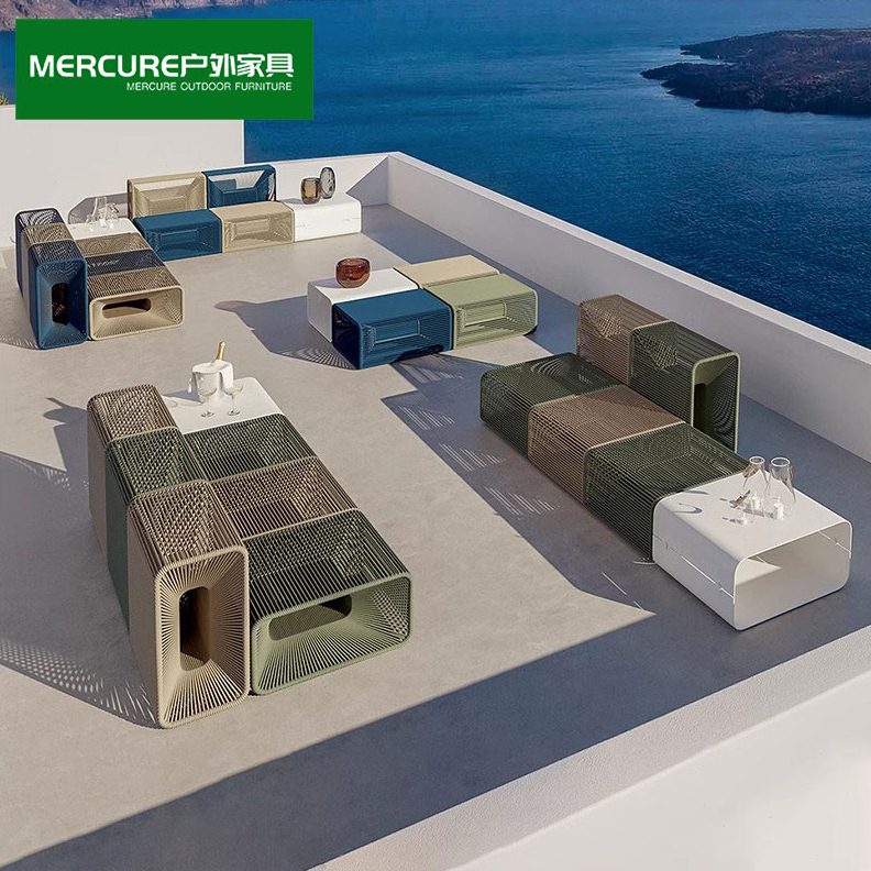 藤茶几露台桌椅组合酒店简约现代别墅庭院阳台户外藤编沙发创意