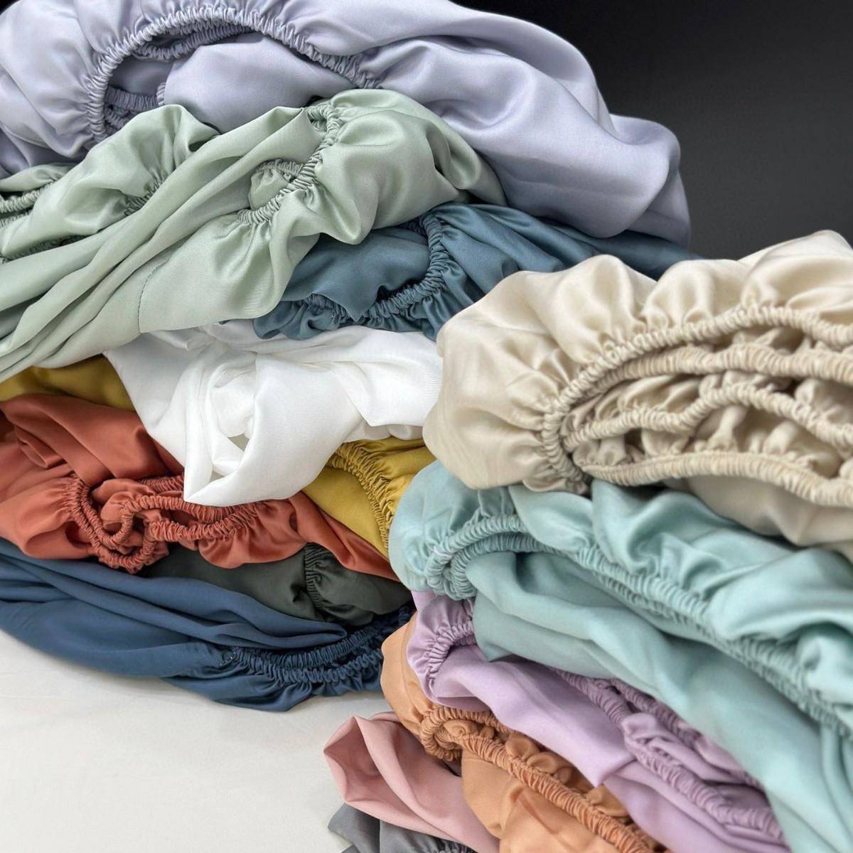 【折扣价】真丝质感~60支天丝床笠枕套单件夏季冰凉丝滑纯色莱赛