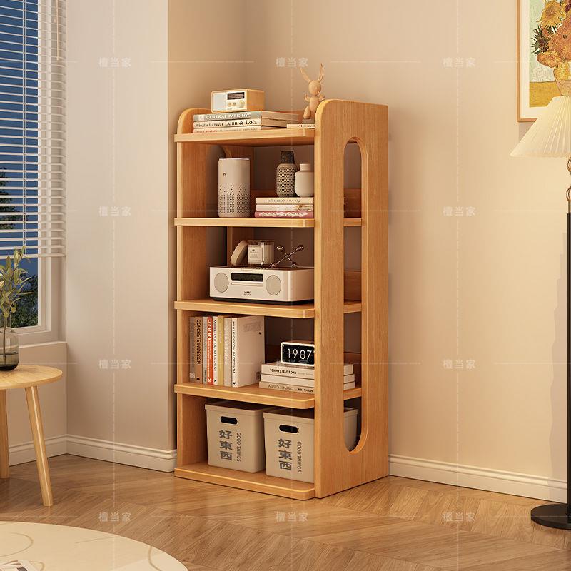 【折扣价】实木转角书架落地置物架松木窄缝柜儿童收纳柜客厅书柜