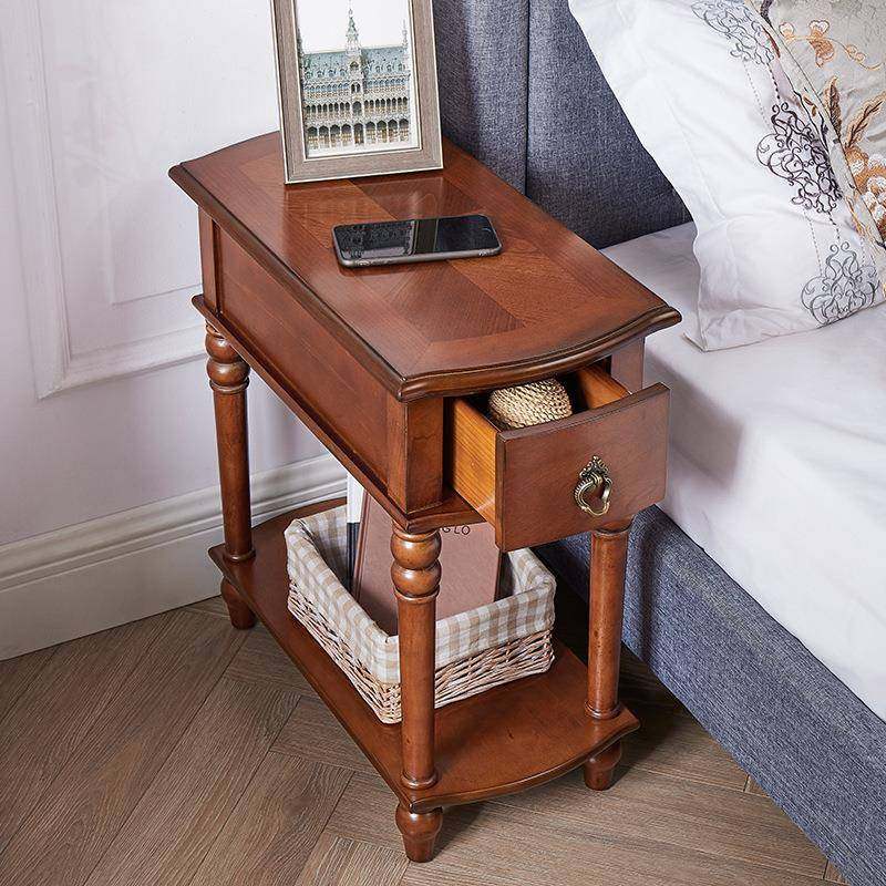 【折扣价】美式实木沙发边几床头柜侧边柜超窄型复古小茶几床边桌,鲜花速递/花卉仿真/绿植园艺,其它园艺用品,淘宝优惠券,粉丝福利购,淘宝优惠卷