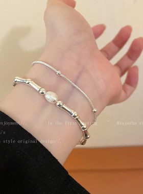 淡水珍珠手链女生轻奢小众设计高级精致手串高颜值学生党闺蜜手饰