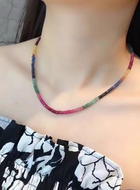 彩色红祖母绿手链礼物饰品朋友送排行榜游戏女珍珠小众项链配饰女