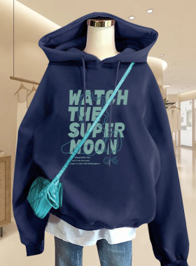 哺乳卫衣冬装外出辣妈款加绒时尚哺乳期衣服大尺码显瘦女秋冬季上