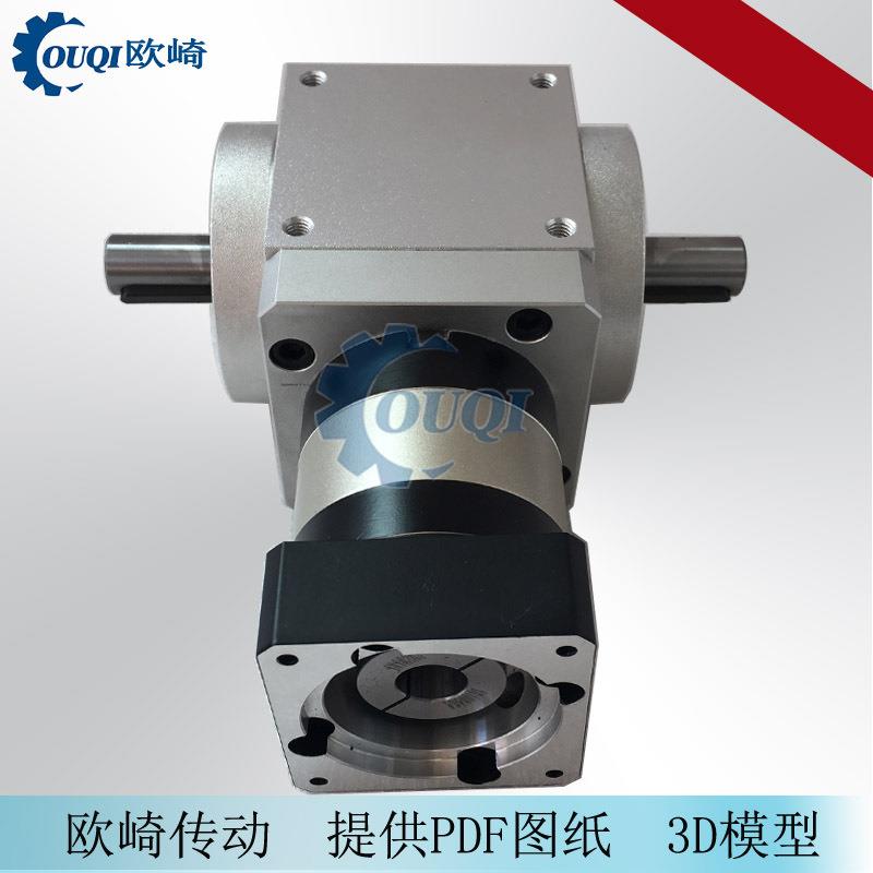 AT90-FL-10精密换向器90°伺服转角器法兰输入双轴输出转向齿轮箱