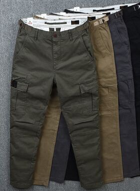 潮男工装裤直筒裤男秋冬款美式复古水洗男式休闲裤男士户外裤子潮