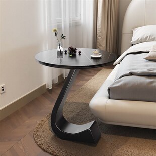 岩板床头柜替代品家用卧室小型2025爆款轻奢高级感边几置物架创意