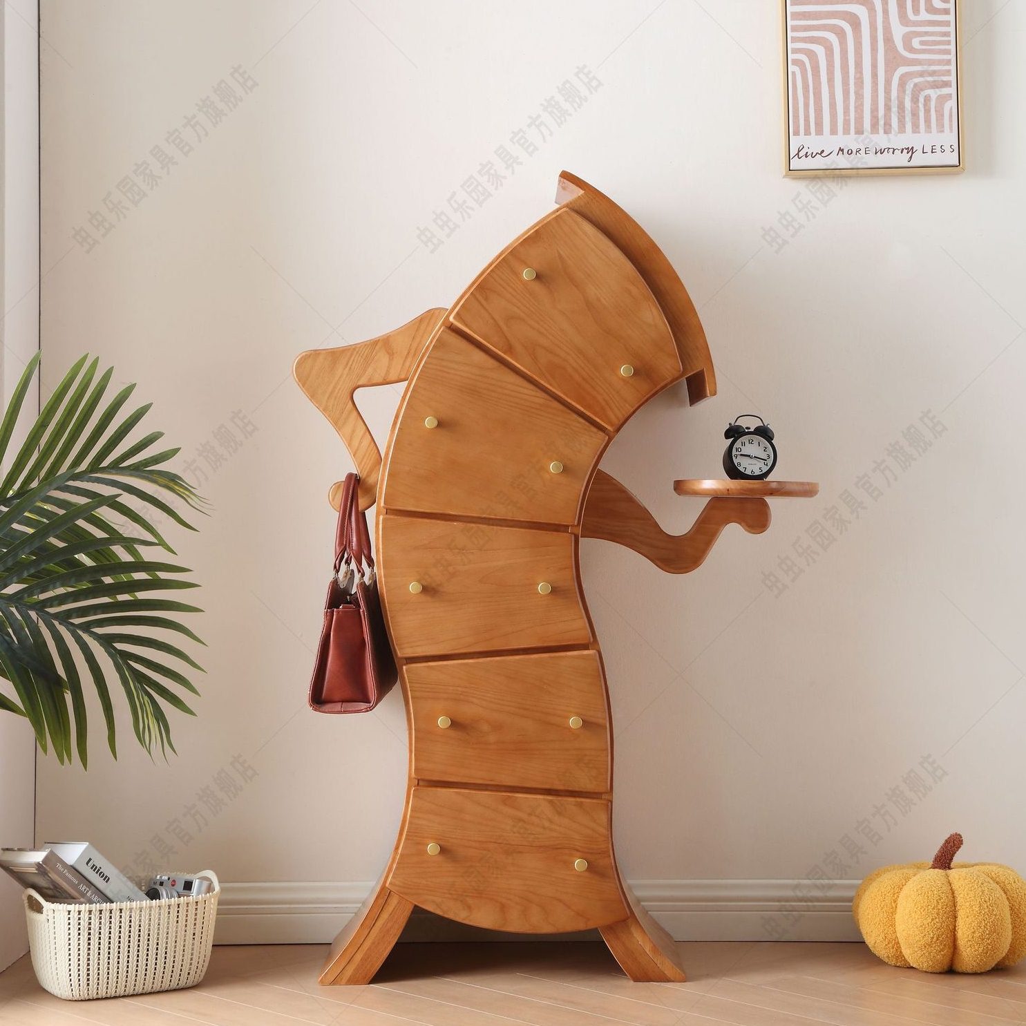 歪古脖子头歪叉柜中腰客厅储物柜沙发侧边柜机器人五斗柜实木柜子