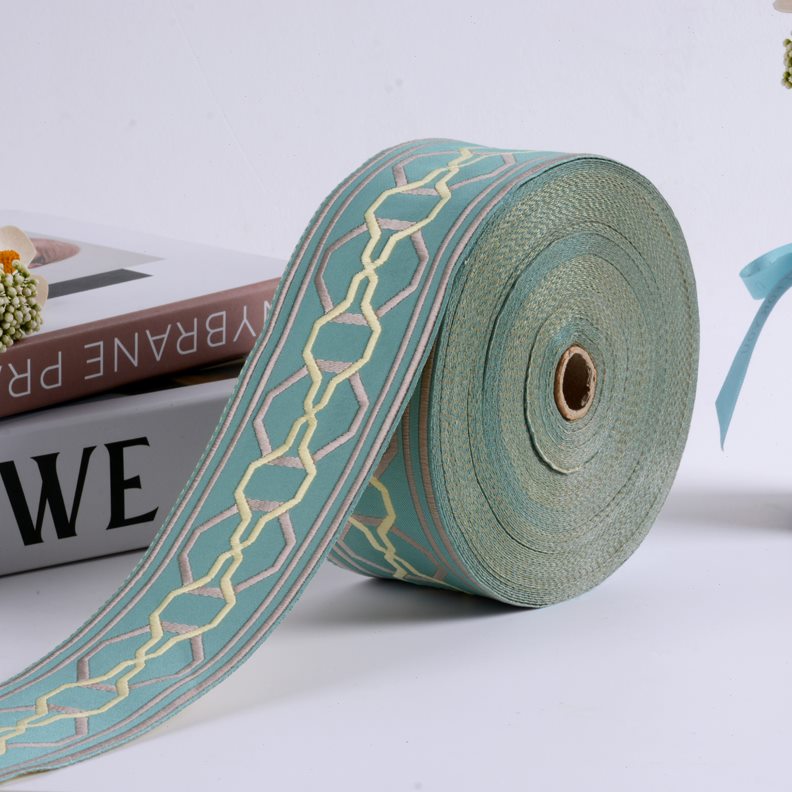 织带花cm裙宽窗帘7窗帘腰带缘服装提花边辅料衣7辅料头汉服2E拼接