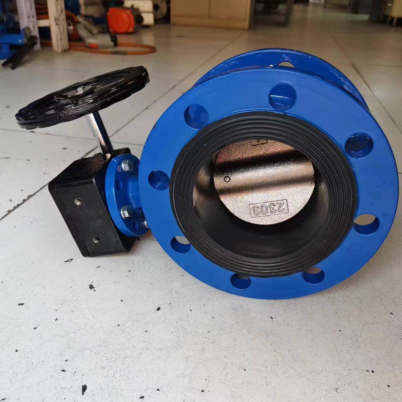 涡轮法兰蝶阀手动软密封蜗轮传动蝶阀厂家供应D341X-10Q