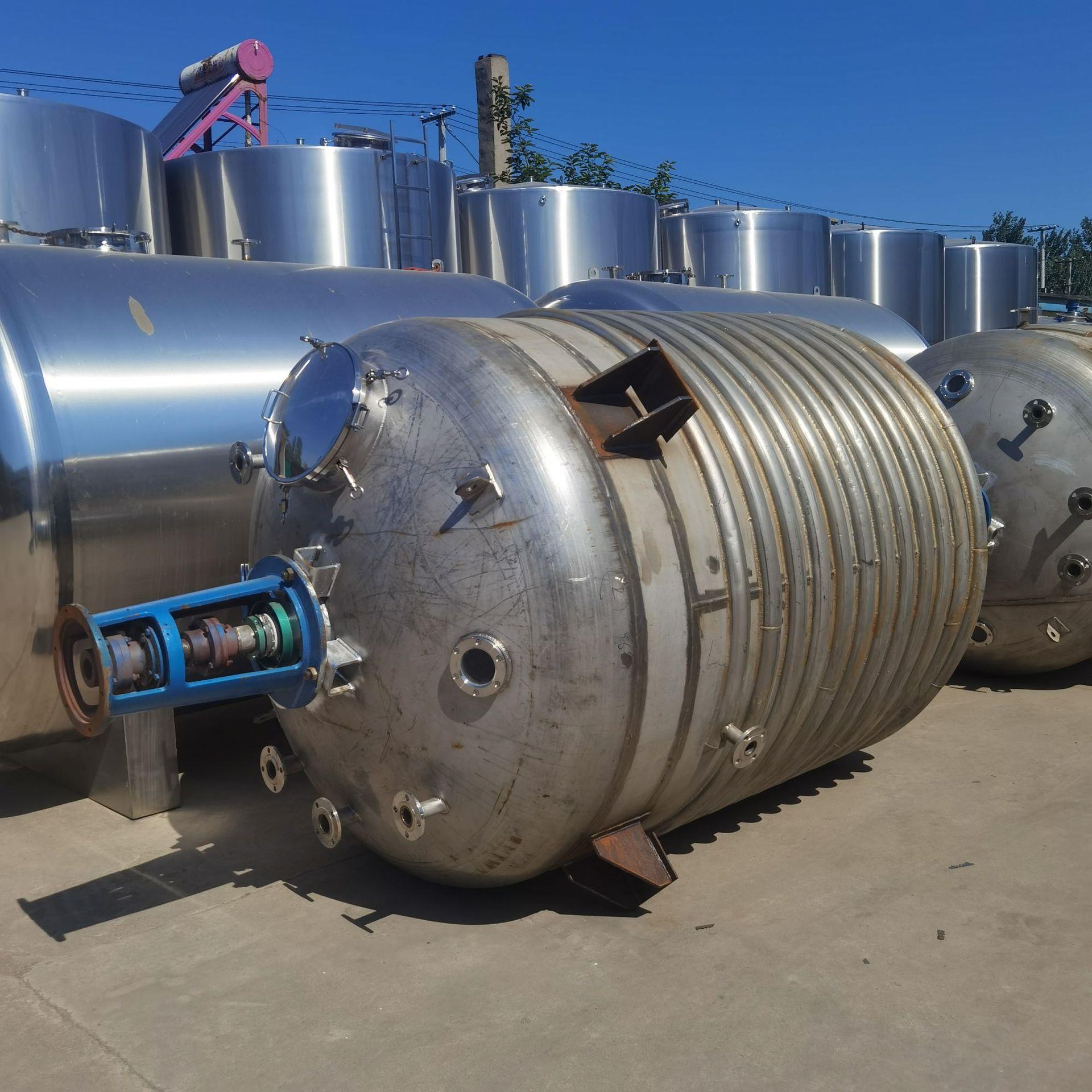 现货出售1吨-20吨不锈钢反应釜 外盘管加热反应釜 316L不锈钢