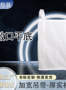 厂家直发白色吨袋加厚pp吨包 工业太空袋 吊装污泥集装袋