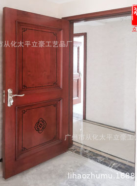 立豪竹木家具厂加工平开门竹木门橱柜木门衣柜门加工新中式卧房门