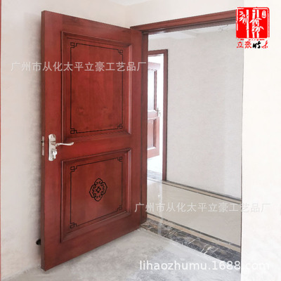 立豪竹木家具厂加工平开门竹木门橱柜木门衣柜门加工新中式卧房门