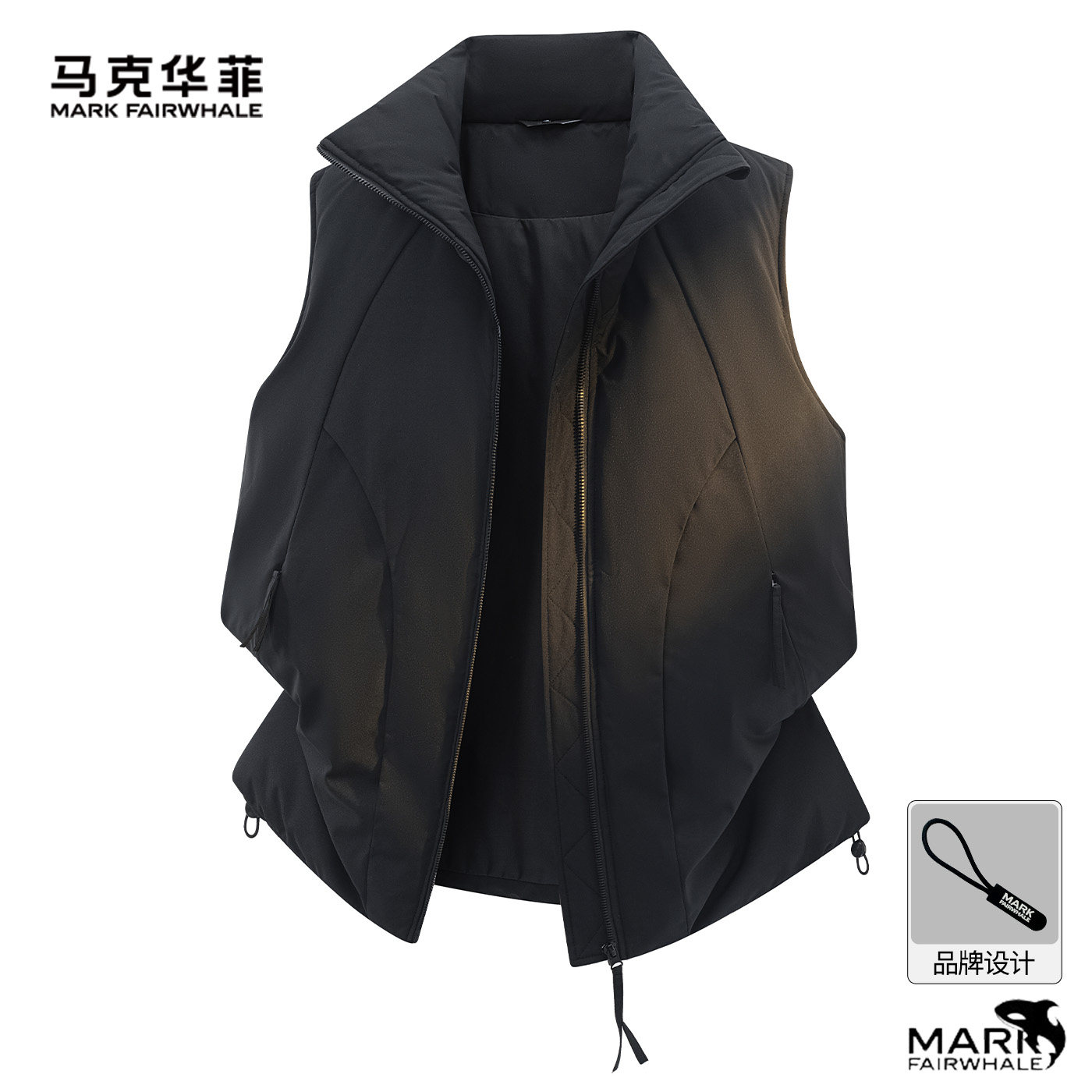 马克华菲2026年春季新款立领马甲男士户外百搭休闲风潮牌背心外套