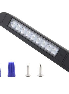 12-24V房车游艇改装开关9LED长条形车内照明灯4.5W黑色外壳