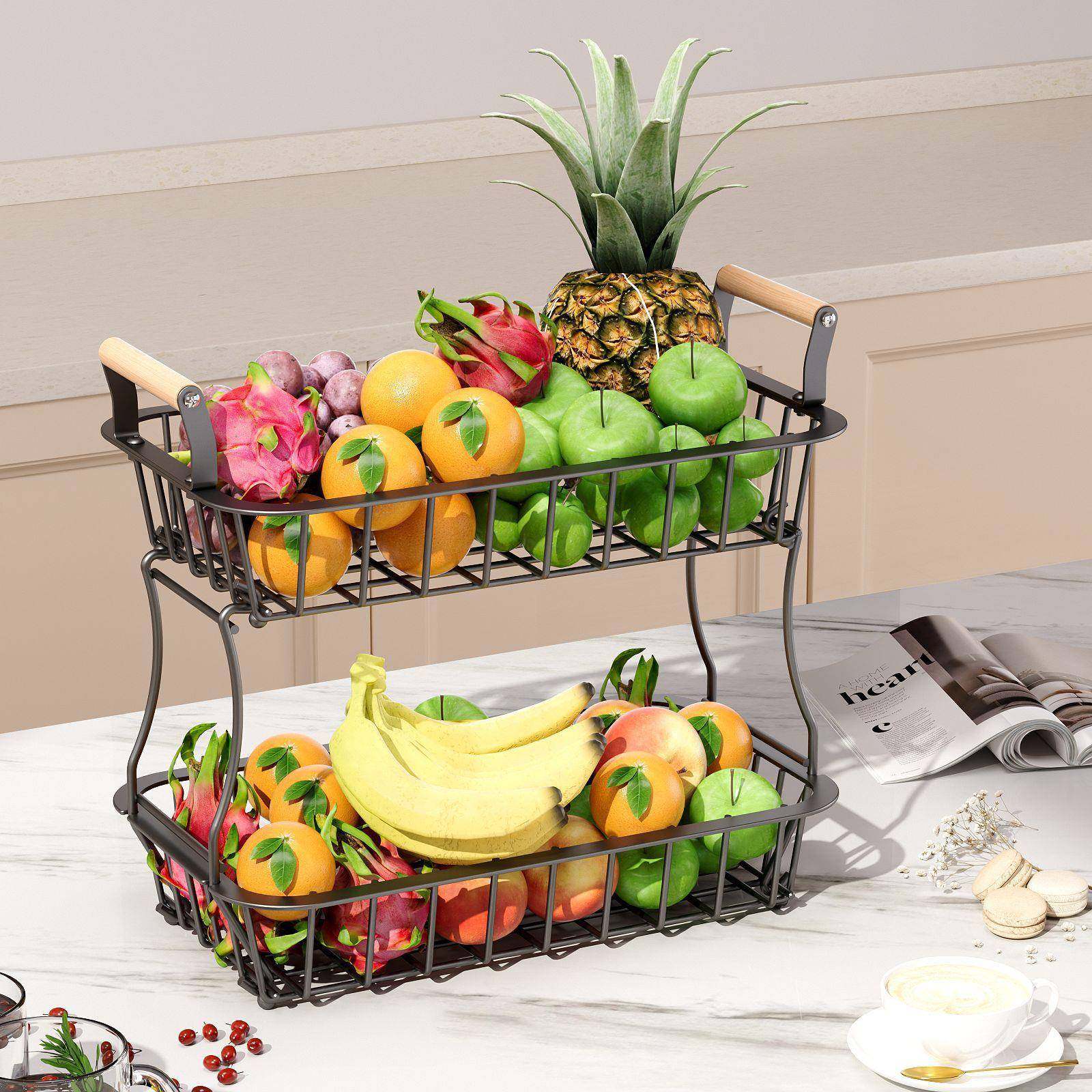 厨房水果置物架客厅双层可拆卸收纳架家用桌面多功能储物篮,婴童用品,其它婴童用品,淘宝优惠券,粉丝福利购,淘宝优惠卷