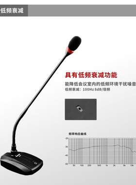 Takstar/得胜MS400-1现场会议鹅颈电容麦克风话筒公共广播演讲