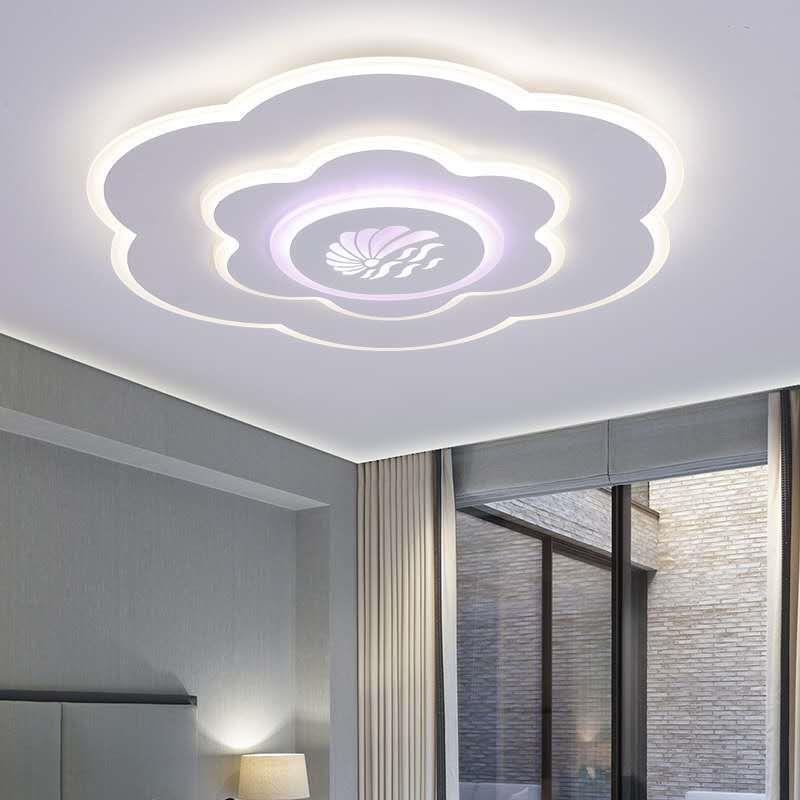 温馨花瓣LED吸顶灯卧室灯异形简约现代高档亚克力超薄个性门厅灯