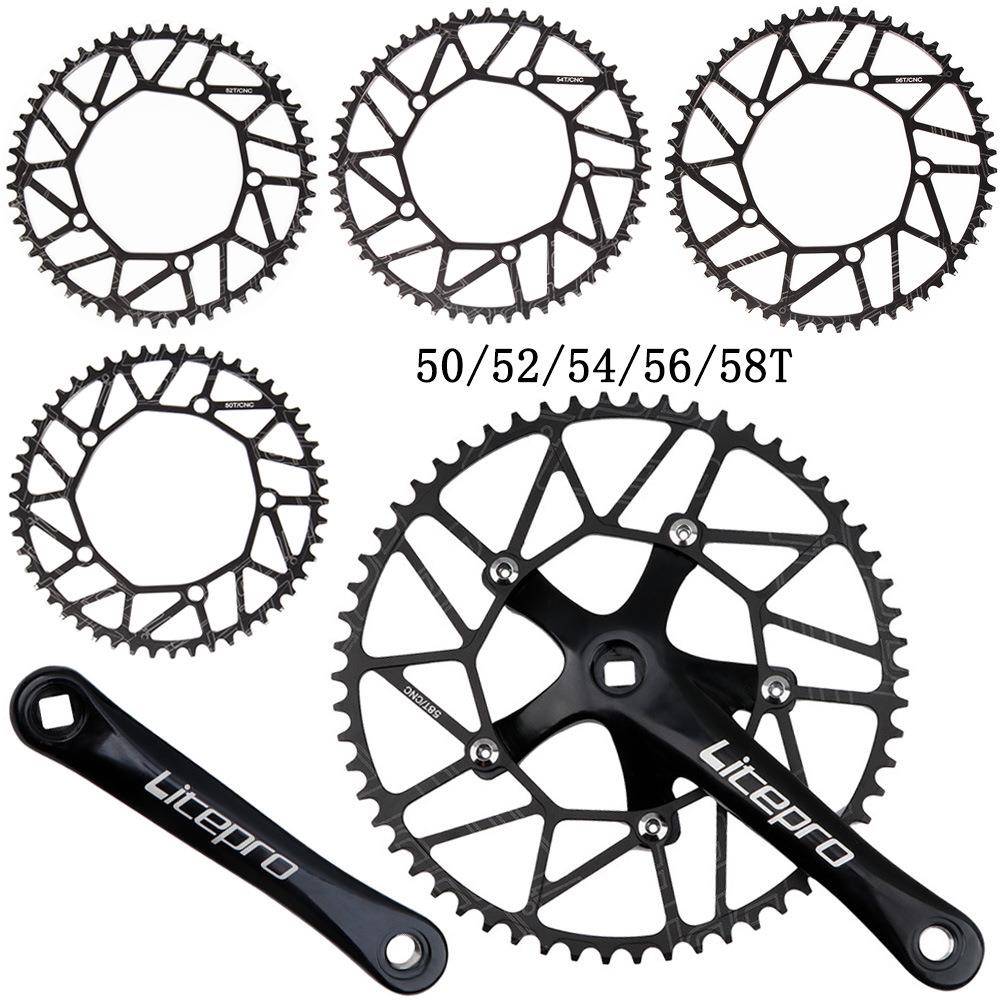 折叠车牙盘单盘正负齿50t52T54T56T58T盘片曲柄牙盘CNC齿盘