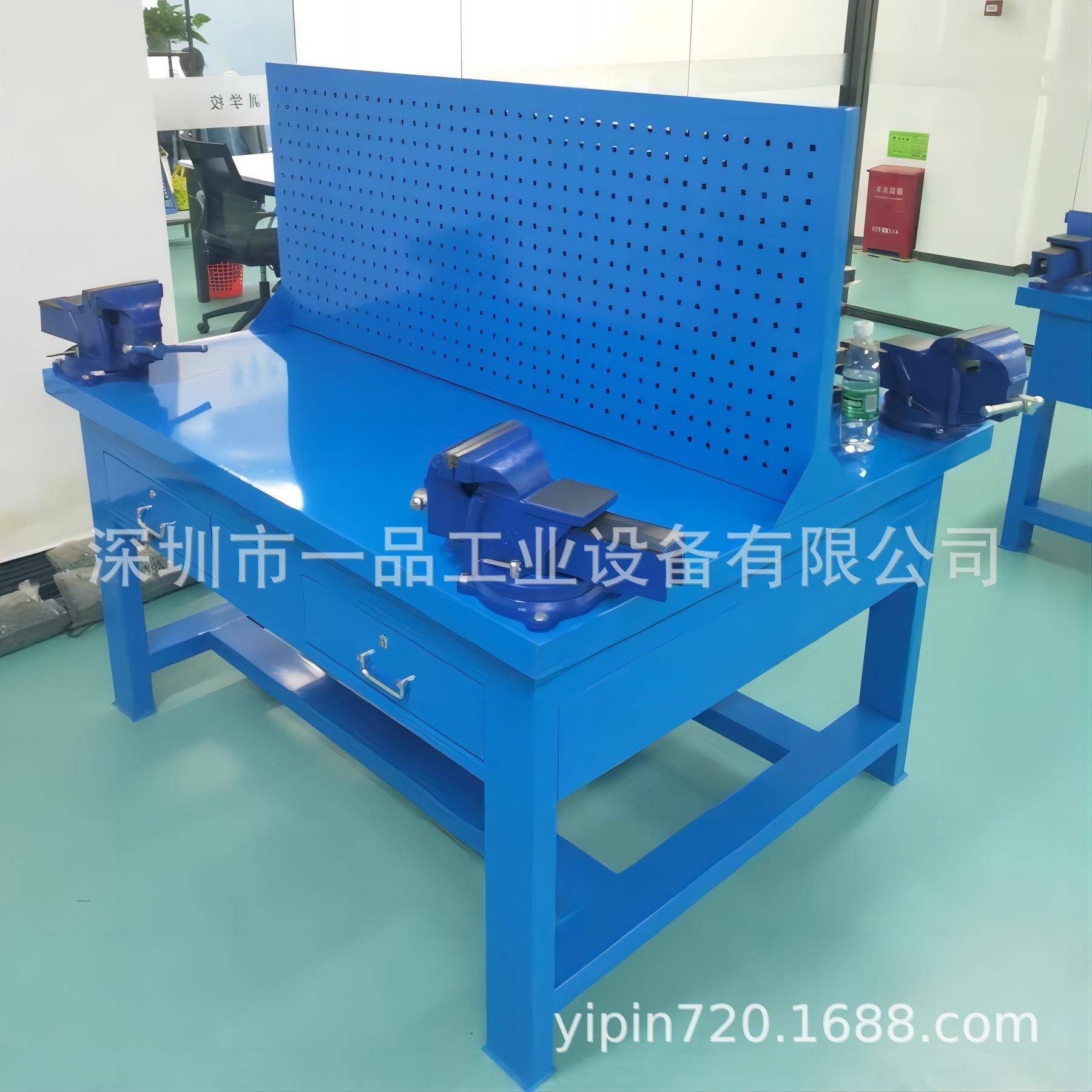 四工位钳工实训台重型模具平台车间维修钢板工作台虎钳装配飞模台