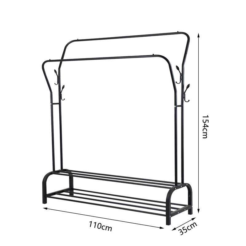 晾衣架落地卧室家用衣架室内阳台简易晾衣杆可移动折叠收纳挂衣架