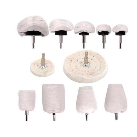 11件套装白布轮抛光蜡轮毂汽车抛光打磨套装