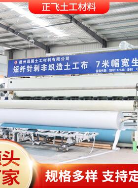 布工厂货源聚酯土布白色工程布透水工无纺涤纶短丝YGZ公养护路土