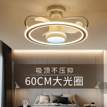 北欧风力风扇灯简约餐卧室一体吊扇厅变灯频吸顶客厅带无品牌/大