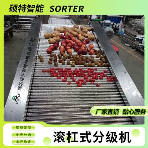 紫胡萝卜直径薯拣机 百香果果大小选果机分 青梅滚杠果径芒IUX分