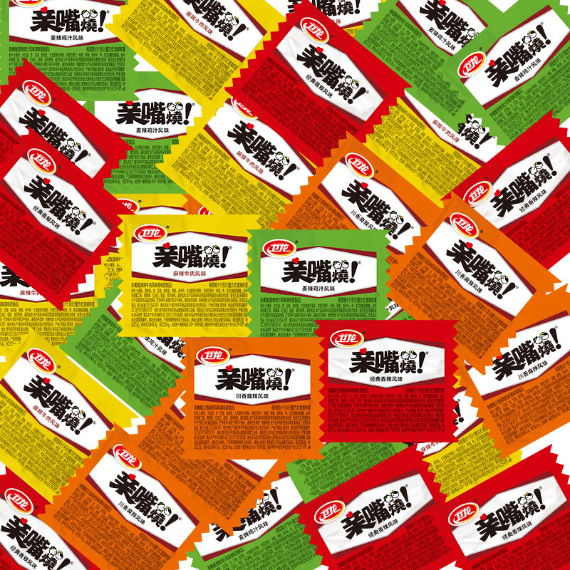 卫龙辣条亲嘴烧小面筋儿时经典麻辣网红解馋小零食休闲食品小吃