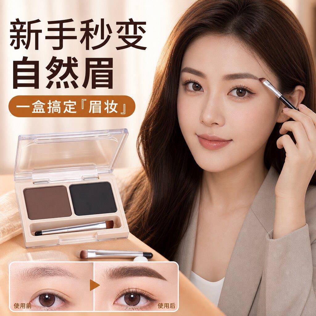 正品眉粉持水防不易久汗脱色自然立体眉笔女旗舰店