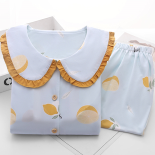 月子服夏天产后吸汗纯棉夏季薄款七月份9月份7哺乳孕妇睡衣女春秋