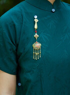 中式古典宫廷精致流苏旗袍压襟挂件复古中国风挂饰古风汉服女配饰