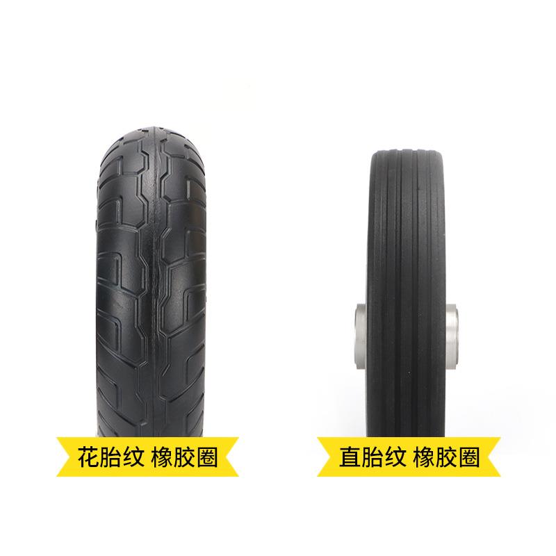 手推车子橡胶轮铝胎合金芯14寸300-8轮超重型斗车实拖心泊山轮脚