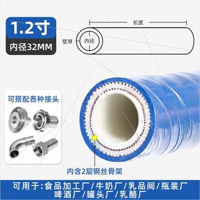 食品级螺旋式化工管高温高压蒸汽制药牛奶耐腐蚀耐溶剂橡胶管upe