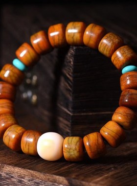 回流供养级老牛骨手链老灵骨桶珠爆满蝌蚪纹情侣民族风老型珠手串