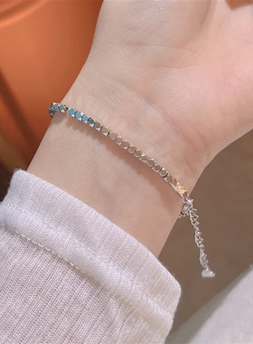 因缺斯汀碎银几两波光粼粼基础款手链质感简约碎银子通勤百搭手链